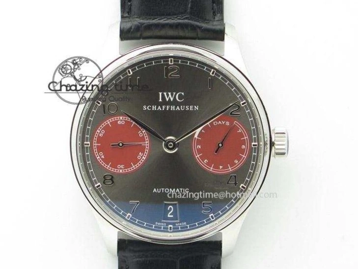 MIROTIME 0408 Portuguese Chrono IW3716 RSF 1:1 Best Edition Blue Dial on Black Leather Strap A RelaxedFit 7045